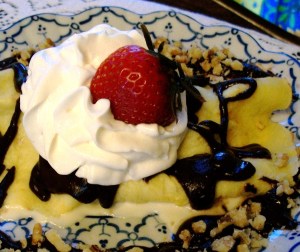 Dessert Crepese with Ice Cream and Homemade Chocolate Sauce - SMALL
