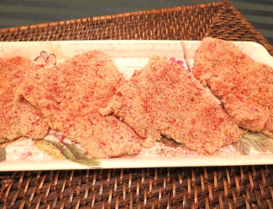 Breaded Chicken Cutlet with Parmesan-Pimento Cream Sauce