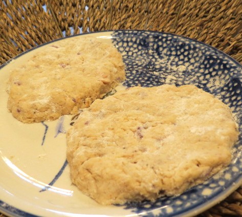 Crispy Tuna Patties -dredged in flour