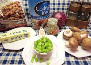 'Make Ahead Thanksgiving Dinner' - Herb Stuffing with Baby Bella Mushrooms - My Yellow Farmhouse.com