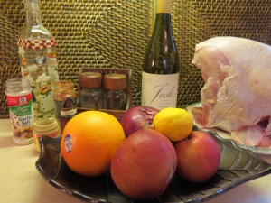 Roasted Turkey with White Wine, Apples and Oranges - My Yellow Farmhouse.com