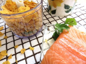 Oven Baked Salmon with Crispy Topping  -  myyellowfarmhouse.com